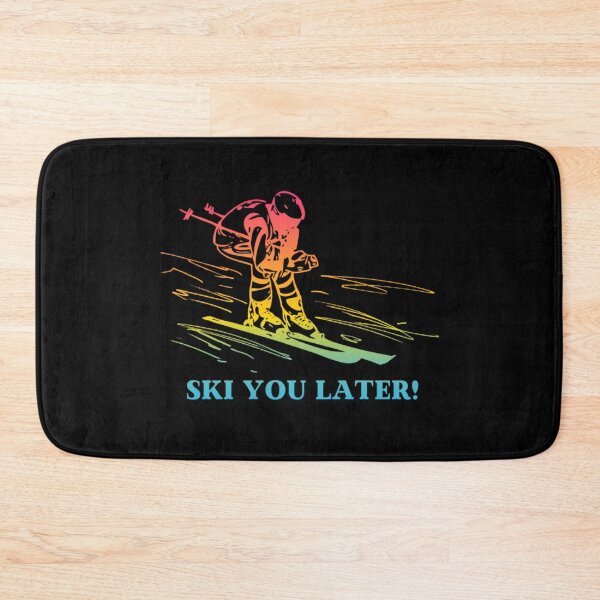 Item preview, Ski You Later, Pansexual pride flag graphic, Skiing Winter Sports, Winter Wonderland, Skier on Snow Slopes Graphic,  designed and sold by PrideBeProud.