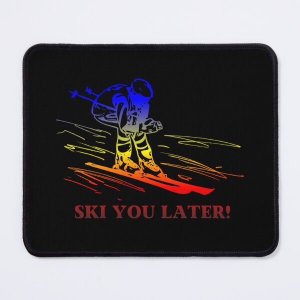 Item preview, Ski You Later, Polyamory pride flag graphic, Skiing Winter Sports, Winter Wonderland, Skier on Snow Slopes Graphic,  designed and sold by PrideBeProud.