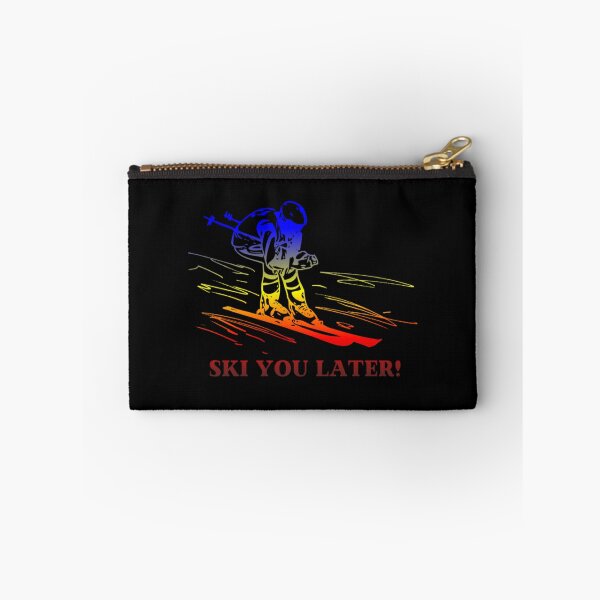 Item preview, Ski You Later, Polyamory pride flag graphic, Skiing Winter Sports, Winter Wonderland, Skier on Snow Slopes Graphic,  designed and sold by PrideBeProud.