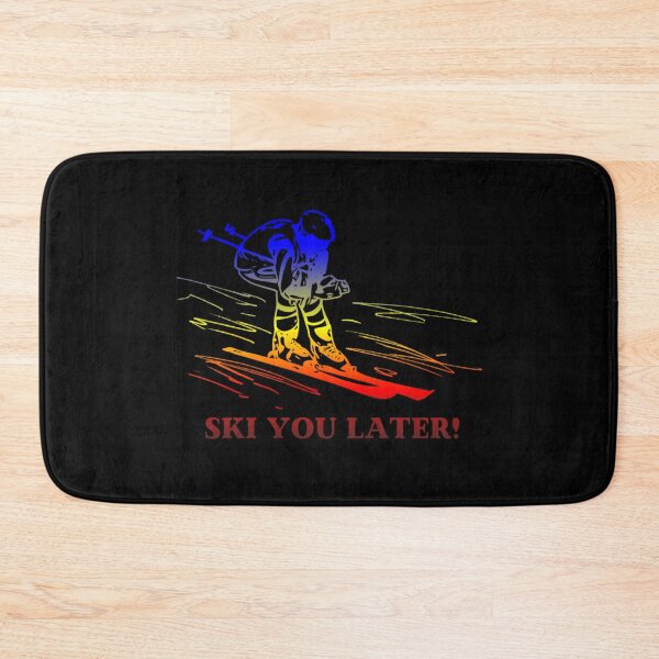Item preview, Ski You Later, Polyamory pride flag graphic, Skiing Winter Sports, Winter Wonderland, Skier on Snow Slopes Graphic,  designed and sold by PrideBeProud.