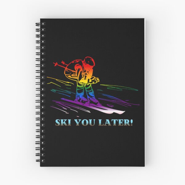 Item preview, Ski You Later, Progress pride flag graphic, Skiing Winter Sports, Winter Wonderland, Skier on Snow Slopes Graphic,  designed and sold by PrideBeProud.
