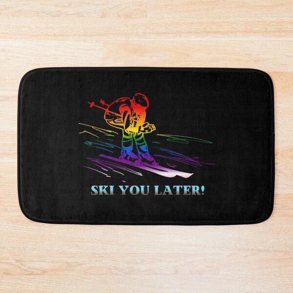 Item preview, Ski You Later, Progress pride flag graphic, Skiing Winter Sports, Winter Wonderland, Skier on Snow Slopes Graphic,  designed and sold by PrideBeProud.