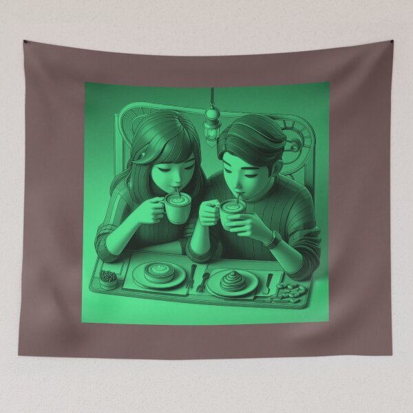 Item preview, Caffeinated Couple's Cozy Date Night designed and sold by choder61.