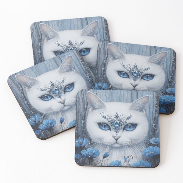 Item preview, Wintery White British Shorthair Cat designed and sold by Nocturne  Paws.