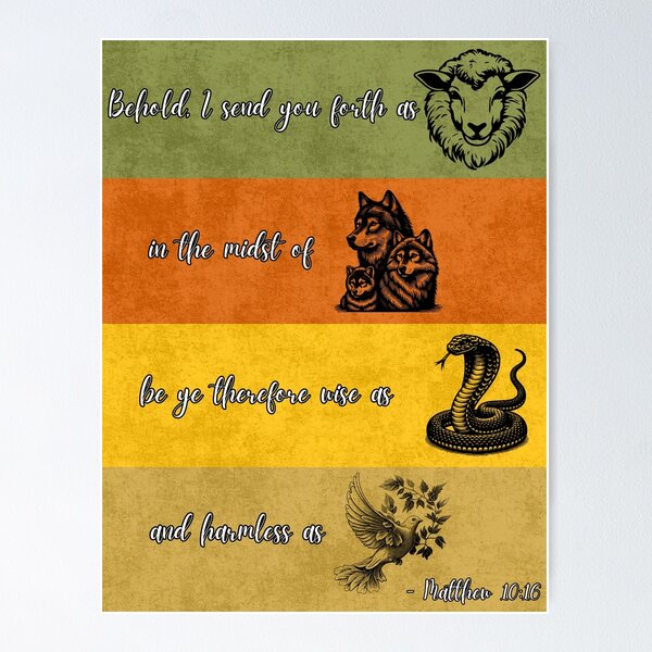 Item preview, Behold, I Send You Forth - Matthew 10:16 Inspirational Design designed and sold by VerseGifts.