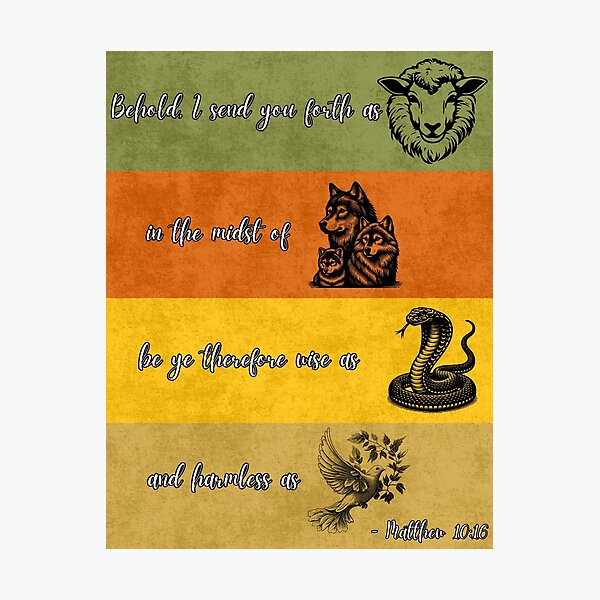 Item preview, Behold, I Send You Forth - Matthew 10:16 Inspirational Design designed and sold by VerseGifts.