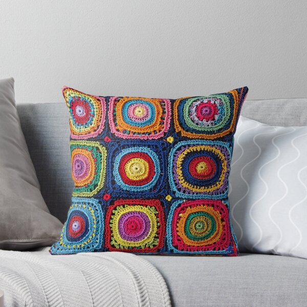 Item preview, knitted background granny square designed and sold by SolArt88.
