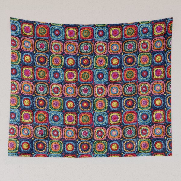 Item preview, knitted background granny square designed and sold by SolArt88.