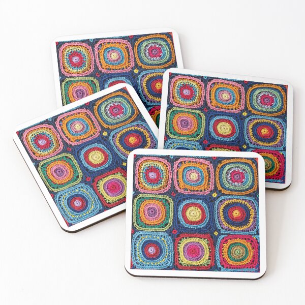 Item preview, knitted background granny square designed and sold by SolArt88.
