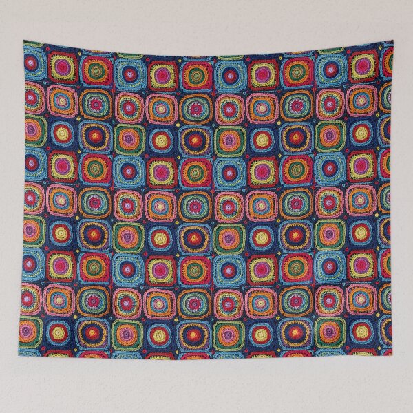Item preview, knitted background granny square designed and sold by SolArt88.