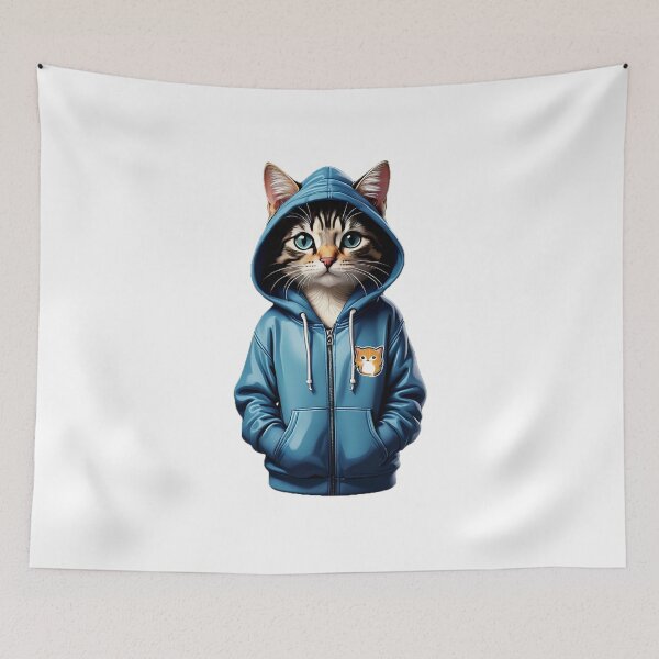 Item preview, Cat Wearing A Hoodie designed and sold by Bunmigraphics .