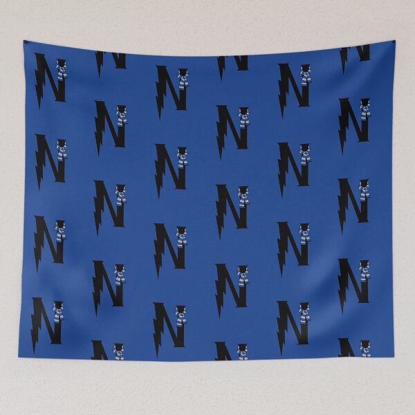 Item preview, Letter N first name harry p house eagle raven blue silver gray wizard magic school scarf designed and sold by manonpradier.
