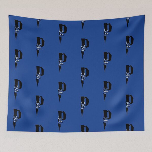 Item preview, Letter P first name harry p house eagle raven blue silver gray wizard magic school scarf designed and sold by manonpradier.