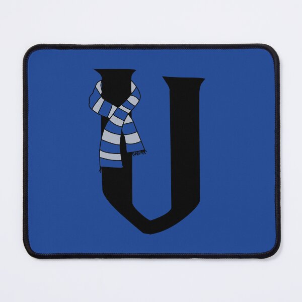 Item preview, Letter U first name harry p house eagle raven blue silver gray wizard magic school scarf designed and sold by manonpradier.