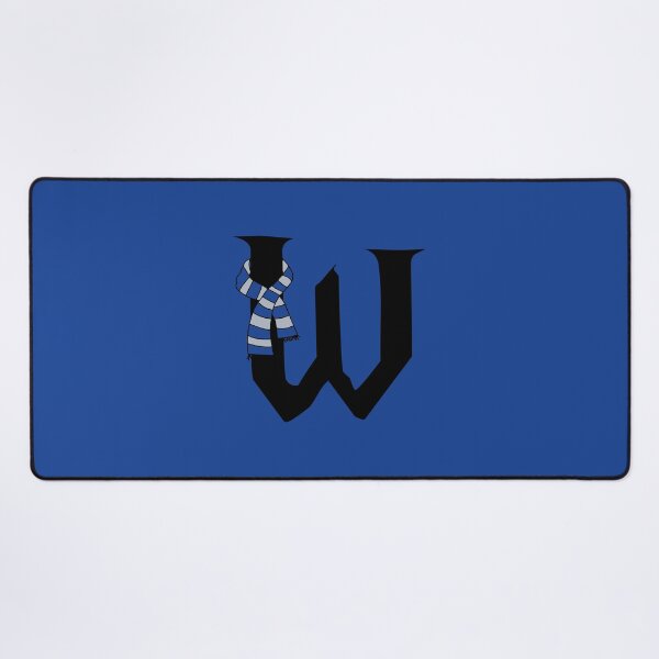 Item preview, Letter W first name harry p house eagle raven blue silver gray wizard magic school scarf designed and sold by manonpradier.