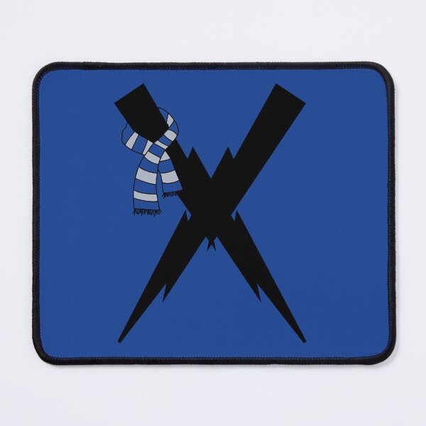 Item preview, Letter X first name harry p house eagle raven blue silver gray wizard magic school scarf designed and sold by manonpradier.
