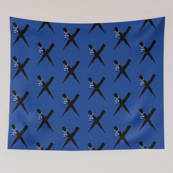 Item preview, Letter X first name harry p house eagle raven blue silver gray wizard magic school scarf designed and sold by manonpradier.