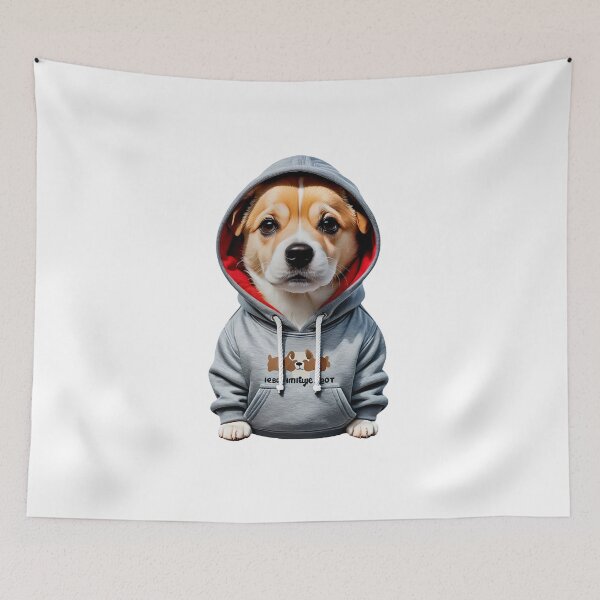 Item preview, Dog Wearing Hoodie designed and sold by Bunmigraphics .