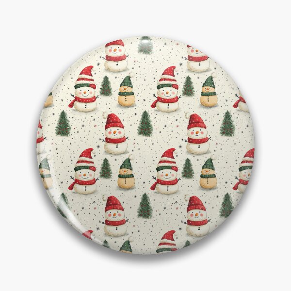 Item preview, Christmas Snowmen and Trees Pattern designed and sold by FleurFrench.