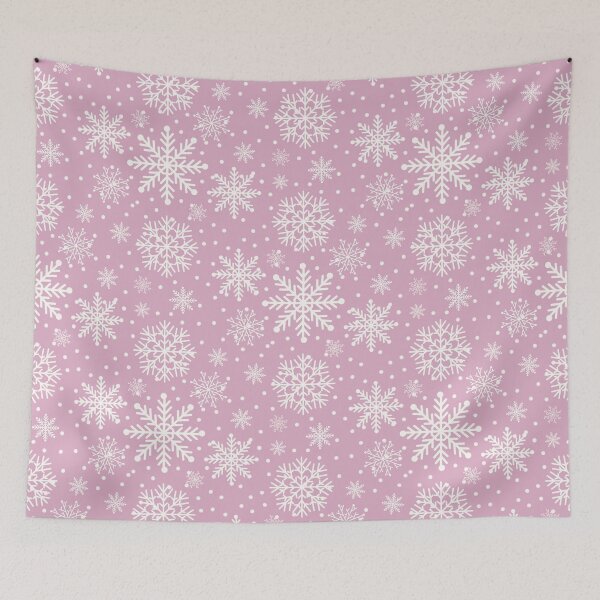 Item preview, Seamless Deep Rose Christmas Snowflakes Pattern designed and sold by miuumiuu.