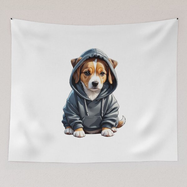 Item preview, Cute Dog Wearing Hoodie designed and sold by Bunmigraphics .