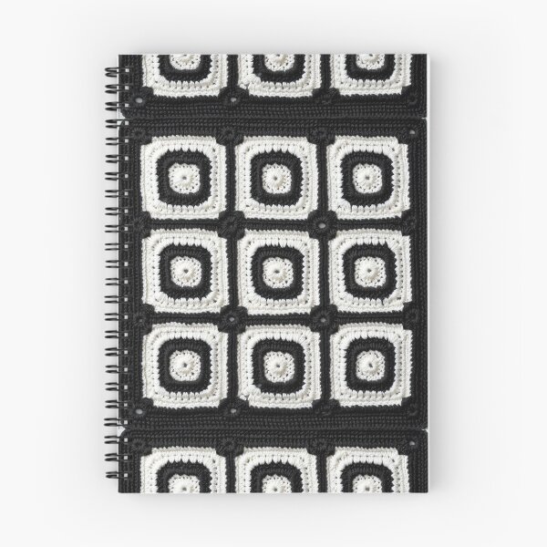 Item preview, Copy of black and white knitted background granny square designed and sold by SolArt88.