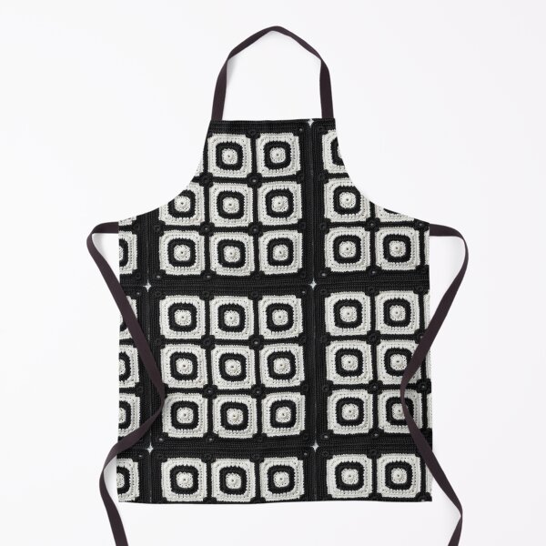 Item preview, Copy of black and white knitted background granny square designed and sold by SolArt88.