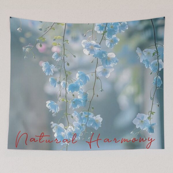 Item preview, Natural Harmony - Serene Blue Floral Art designed and sold by Dipab121.