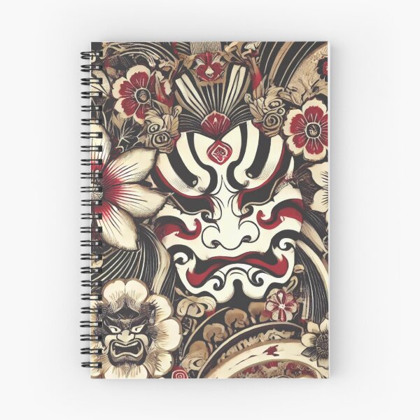 Item preview, "Faces of Tradition: Kabuki-Inspired Floral Fusion" designed and sold by MASA19781022.