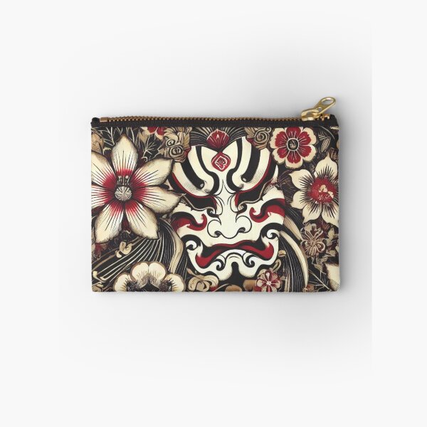 Item preview, "Faces of Tradition: Kabuki-Inspired Floral Fusion" designed and sold by MASA19781022.