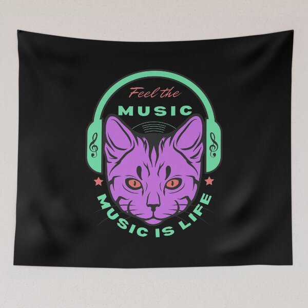 Item preview, Feel the music, Music is life designed and sold by Design333.