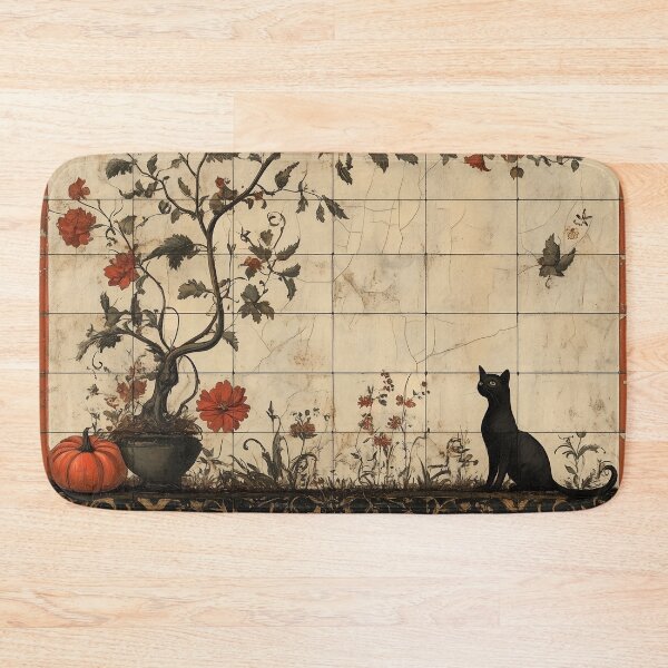 Item preview, Dark Autumn with Cat Mosaic designed and sold by FleurFrench.