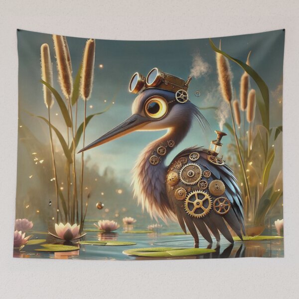 Item preview, Steampunk Heron designed and sold by Sillytoe.