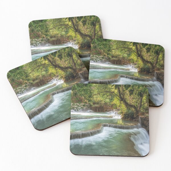 Item preview, Kuang Si Waterfalls Turquoise Water Pools designed and sold by aaronchoi.