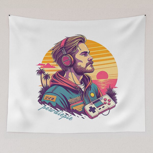 Item preview, Pewdiepie Retro Pop Art designed and sold by graphic-genie.
