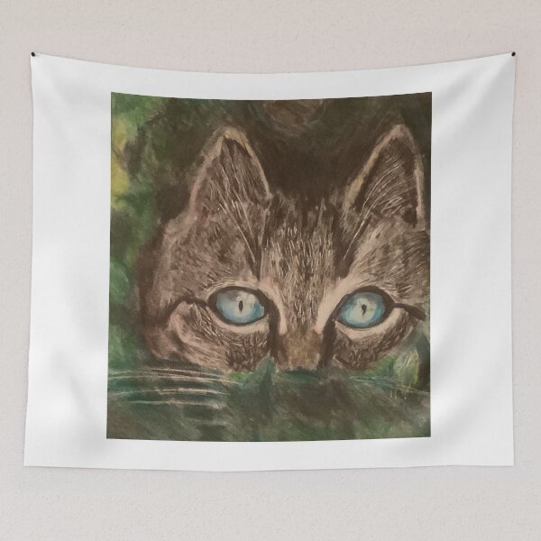 Item preview, Cat peeking out of the leaves designed and sold by Jacinta hunt.