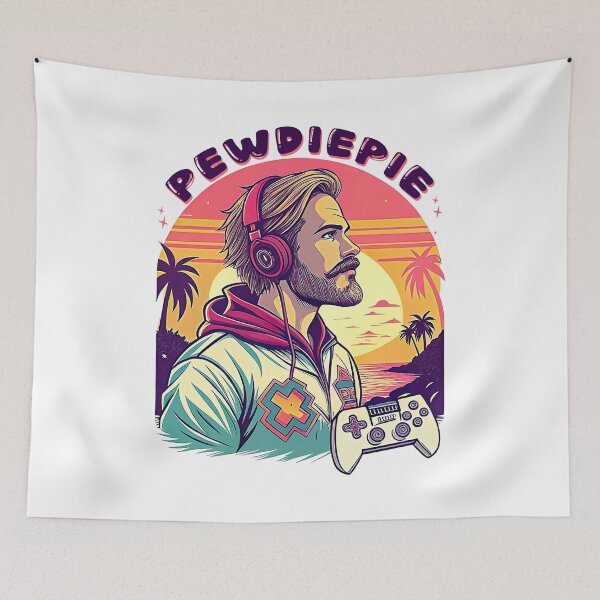Item preview, Pewdiepie Retro Pop Art designed and sold by graphic-genie.