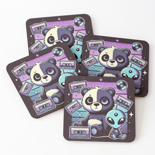 Item preview, Retro Cosmic: Panda & Alien designed and sold by AnuphongCH2020.