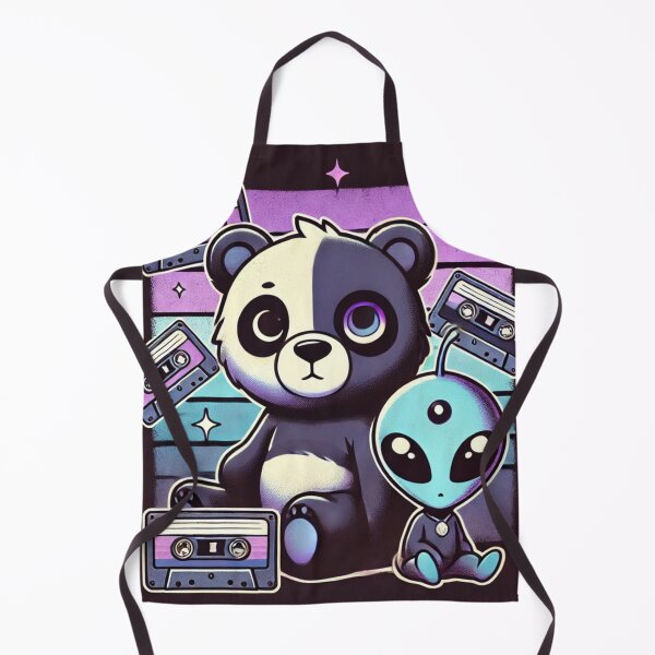Item preview, Retro Cosmic: Panda & Alien designed and sold by AnuphongCH2020.