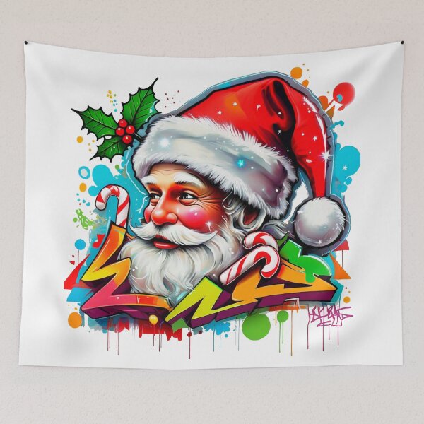 Item preview, Street Art Santa designed and sold by Smile More Art Store ⭐️⭐️⭐️⭐️⭐️.