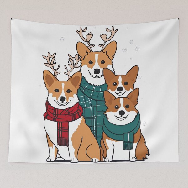 Item preview, Festive Pembroke Welsh Corgi – Christmas Pattern designed and sold by GoodyPaws.