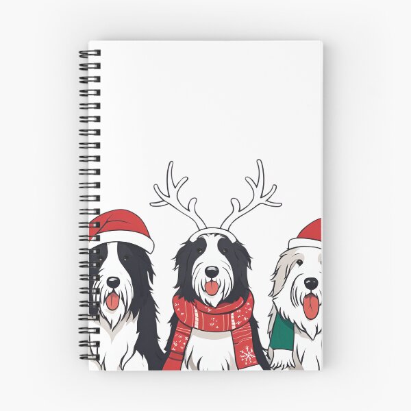 Item preview, Festive Bearded Collie – Christmas Pattern designed and sold by GoodyPaws.