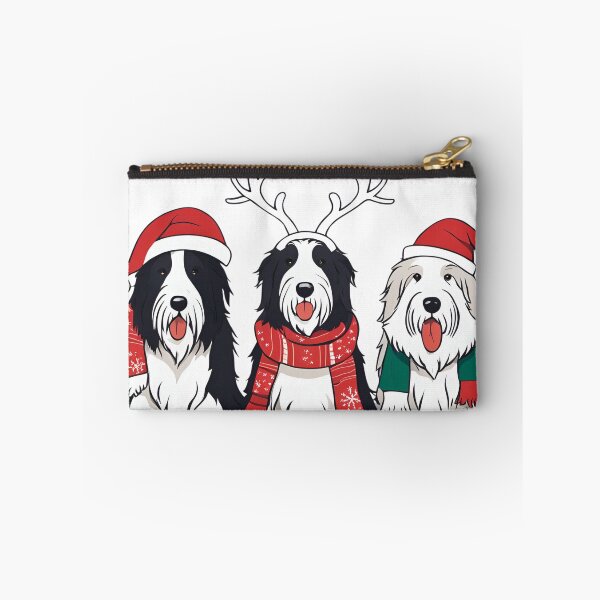 Item preview, Festive Bearded Collie – Christmas Pattern designed and sold by GoodyPaws.