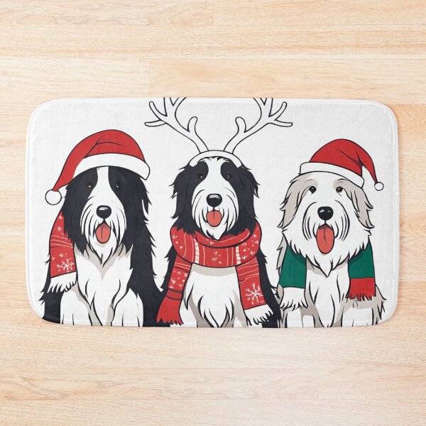 Item preview, Festive Bearded Collie – Christmas Pattern designed and sold by GoodyPaws.