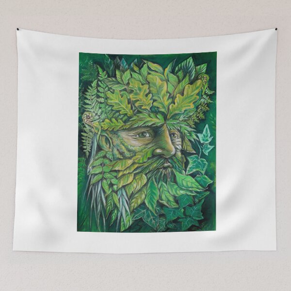 Item preview, The Green Man pastel drawing designed and sold by TraceyEvansArt.
