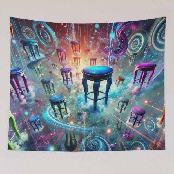 Item preview, Floating stools in a chaos of color designed and sold by Sigtrix.