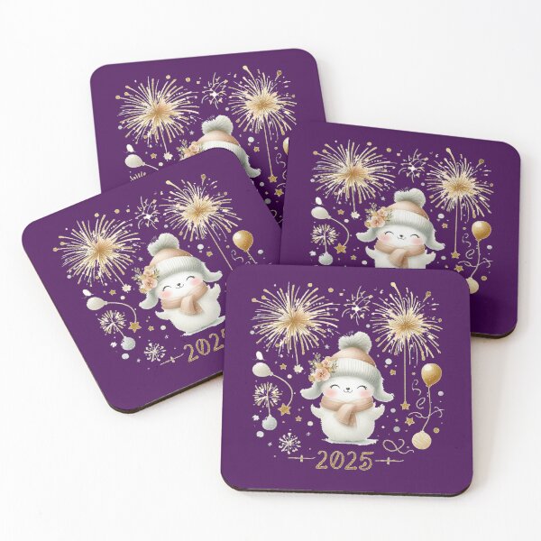 Item preview,  Happy New Year Celebration - Festive Fireworks and Golden Wishes, designed and sold by PaintMeWorld.