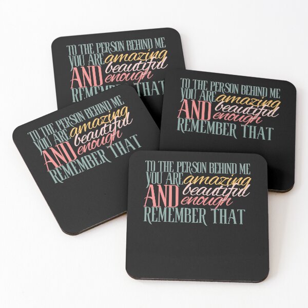 Item preview, inspirational Dear Person Behind ME saying, Be Kind, mental health awareness, You Are Enough, Positive reminder Quote, encouragement message, women gift designed and sold by LuxeGraphix.