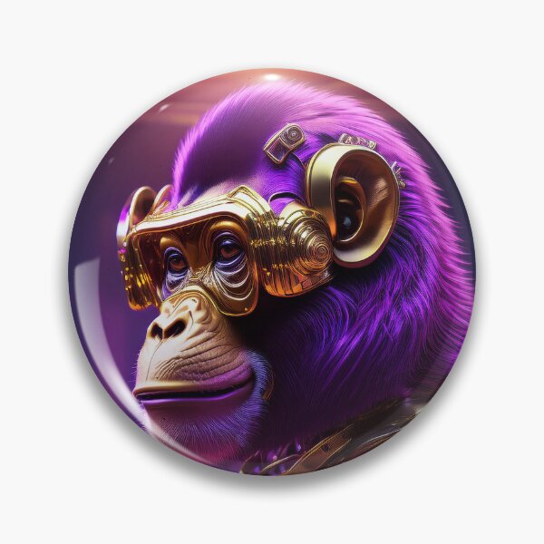 Item preview, Purple | Gold Ape | Cyberpunk Monkey Collection designed and sold by monkeybusiness.pt.