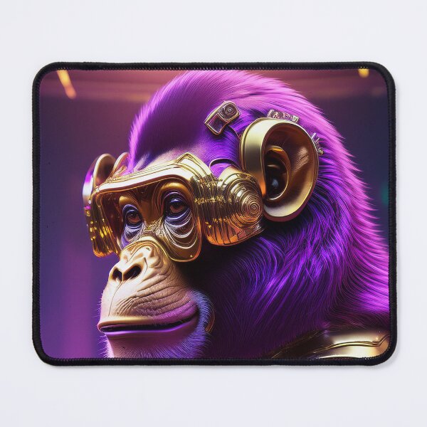 Item preview, Purple | Gold Ape | Cyberpunk Monkey Collection designed and sold by monkeybusiness.pt.